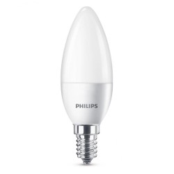 BEC LED Philips, soclu E14, putere 5.5W, forma lumanare, lumina alb calda, alimentare 220 - 240 V, "000008718696474983" (timbru 