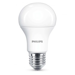 BEC LED Philips, soclu E27, putere 11W, forma clasic, lumina alb calda, alimentare 220 - 240 V, "000008718696577059" (timbru ver