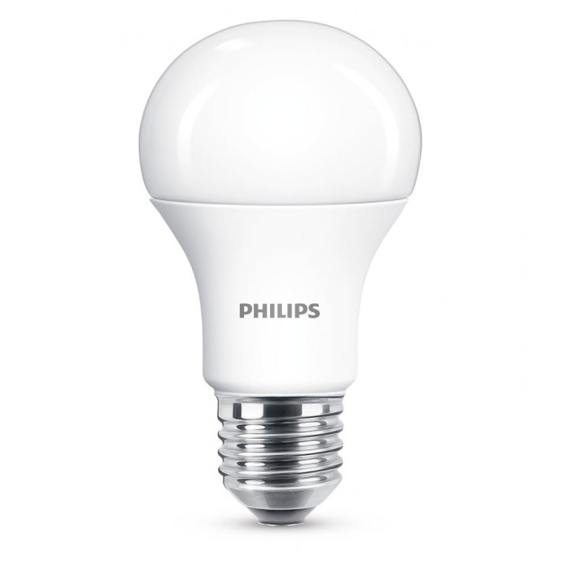 BEC LED Philips, soclu E27, putere 13W, forma clasic, lumina alb rece, alimentare 220 - 240 V, "000008718696577295" (timbru verd