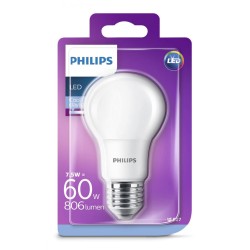 BEC LED Philips, soclu E27, putere 7.5W, forma clasic, lumina alb rece, alimentare 220 - 240 V, "000008718696577332" (timbru ver