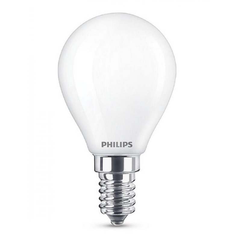 BEC LED Philips, soclu E14, putere 4.3W, forma clasic, lumina alb calda, alimentare 220 - 240 V, "000008718696706299" (timbru ve