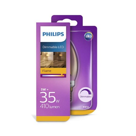 BEC LED Philips, soclu E14, putere 5W, forma lumanare, lumina alb calda, alimentare 220 - 240 V, "000008718696750742" (timbru ve