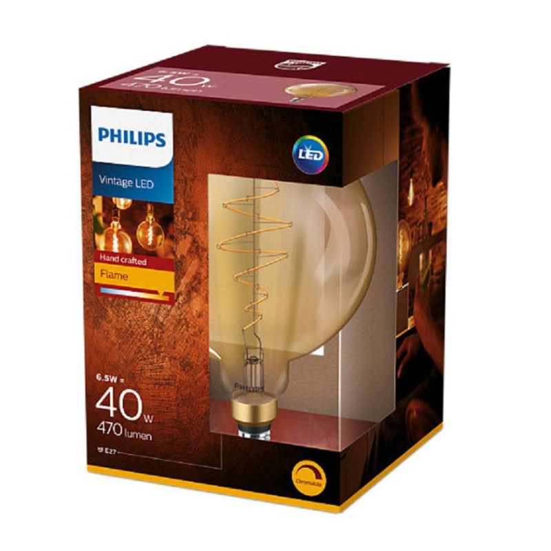 BEC LED Philips, soclu E27, putere 6.5W, forma sferic, lumina alb calda, alimentare 220 - 240 V, "000008718696803479" (timbru ve