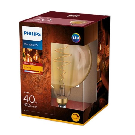 BEC LED Philips, soclu E27, putere 6.5W, forma sferic, lumina alb calda, alimentare 220 - 240 V, "000008718696803479" (timbru ve
