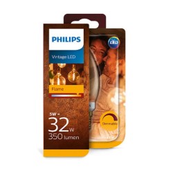 BEC LED Philips, soclu E14, putere 5W, forma lumanare, lumina alb calda, alimentare 220 - 240 V, "000008718696814093" (timbru ve