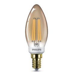 BEC LED Philips, soclu E14, putere 5W, forma lumanare, lumina alb calda, alimentare 220 - 240 V, "000008718696814093" (timbru ve