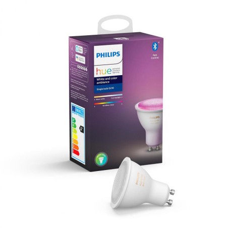 SPOT incastrat smart LED Philips, soclu GU10, putere 5.7W, forma spot, lumina multicolora, alimentare 220 - 240 V, "000008718699