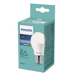 BEC LED Philips, soclu E27, putere 9W, forma clasic, lumina alb rece, alimentare 220 - 240 V, "000008718699630607" (timbru verde