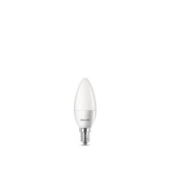 BEC LED Philips, soclu E14, putere 6W, forma lumanare, lumina alb calda, alimentare 220 - 240 V, "000008718699632434" (timbru ve