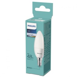 BEC LED Philips, soclu E14, putere 6W, forma lumanare, lumina alb rece, alimentare 220 - 240 V, "000008718699632458" (timbru ver