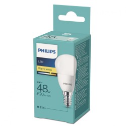 BEC LED Philips, soclu E14, putere 6W, forma clasic, lumina alb calda, alimentare 220 - 240 V, "000008718699632472" (timbru verd