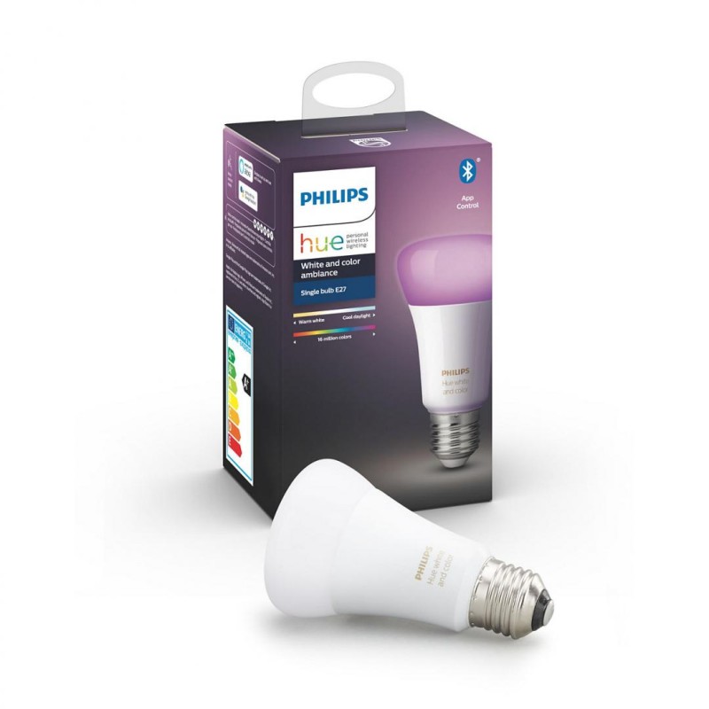 BEC smart LED Philips, soclu E27, putere 9W, forma clasic, lumina multicolora, alimentare 220 - 240 V, "000008718699673109" (tim