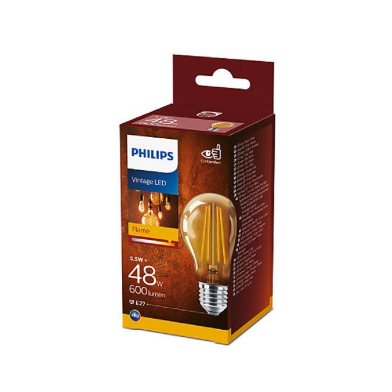 BEC LED Philips, soclu E27, putere 5.5W, forma clasic, lumina alb calda, alimentare 220 - 240 V, "000008718699673567" (timbru ve