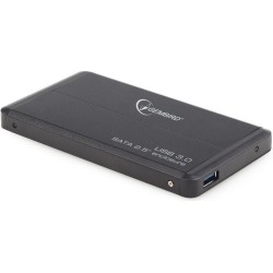 RACK extern GEMBIRD, pt HDD/SSD, 2.5 inch, S-ATA, interfata PC USB 3.0, aluminiu, negru, "EE2-U3S-2" (timbru verde 0.8 lei)