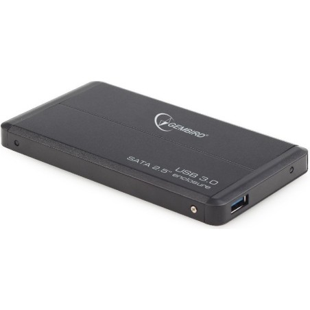 RACK extern GEMBIRD, pt HDD/SSD, 2.5 inch, S-ATA, interfata PC USB 3.0, aluminiu, negru, "EE2-U3S-2" (timbru verde 0.8 lei)