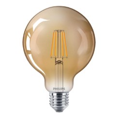 BEC LED Philips, soclu E27, putere 4W, forma sferic, lumina alb calda, alimentare 220 - 240 V, "000008718699673604" (timbru verd