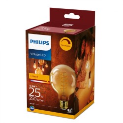 BEC LED Philips, soclu E27, putere 5.5W, forma sferic, lumina alb calda, alimentare 220 - 240 V, "000008718699676070" (timbru ve