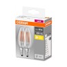 SET 2 becuri LED Osram, soclu E14, putere 4W, forma lumanare, lumina alb calda, alimentare 220 - 240 V, "000004052899972032" (ti