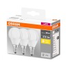 SET 3 becuri LED Osram, soclu E14, putere 5.7W, forma clasic, lumina alb calda, alimentare 220 - 240 V, "000004058075090507" (ti