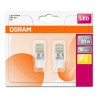 SET 2 becuri LED Osram, soclu G9, putere 1.9W, forma plat, lumina alb calda, alimentare 220 - 240 V, "000004058075093850" (timbr