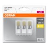 SET 3 becuri LED Osram, soclu G9, putere 1.9W, forma plat, lumina alb calda, alimentare 220 - 240 V, "000004058075093874" (timbr
