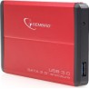 RACK extern GEMBIRD, pt HDD/SSD, 2.5 inch, S-ATA, interfata PC USB 3.0, aluminiu, rosu, "EE2-U3S-2-R" (timbru verde 0.8 lei)