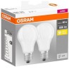 SET 2 becuri LED Osram, soclu E27, putere 8.5W, forma clasic, lumina alb calda, alimentare 220 - 240 V, "000004058075152656" (ti