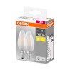 SET 2 becuri LED Osram, soclu E14, putere 4W, forma lumanare, lumina alb calda, alimentare 220 - 240 V, "000004058075803930" (ti