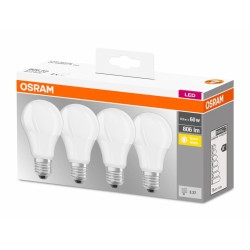 SET 4 becuri LED Osram, soclu E27, putere 8.5W, forma clasic, lumina alb calda, alimentare 220 - 240 V, "000004058075819450" (ti