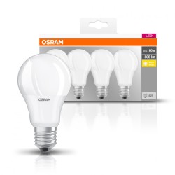 SET 4 becuri LED Osram, soclu E27, putere 8.5W, forma clasic, lumina alb calda, alimentare 220 - 240 V, "000004058075819450" (ti
