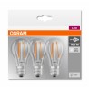 SET 3 becuri LED Osram, soclu E27, putere 6W, forma clasic, lumina alb rece, alimentare 220 - 240 V, "000004058075819535" (timbr