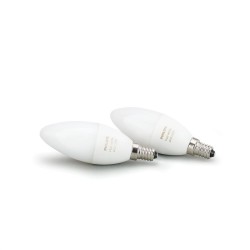 SET 2 becuri smart LED Philips, soclu E14, putere 6.5W, forma lumanare, lumina multicolora, alimentare 220 - 240 V, "00000871869
