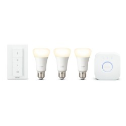 SET 3 KIT smart LED Philips, soclu E27, putere 9W, forma clasic, lumina alb calda, alimentare 220 - 240 V, "000008718696785232" 