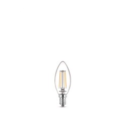 SET 3 becuri LED Philips, soclu E14, putere 4.3W, forma lumanare, lumina alb calda, alimentare 220 - 240 V, "000008718699612337"