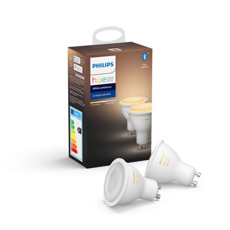 SET 2 SPOTURI incastrate smart LED Philips, soclu GU10, putere 5W, forma spot, lumina alb calda, alimentare 220 - 240 V, "000008