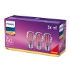 SET 3 becuri LED Philips, soclu E27, putere 7W, forma clasic, lumina alb calda, alimentare 220 - 240 V, "000008718699665081" (ti