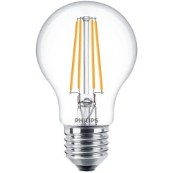 SET 3 becuri LED Philips, soclu E27, putere 7W, forma clasic, lumina alb calda, alimentare 220 - 240 V, "000008718699665081" (ti