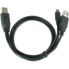 CABLU alimentare si date GEMBIRD, pt. smartphone, USB 2.0 (T) la Mini-USB 2.0 (T), 0.9m, conectori auriti, extra power socket US