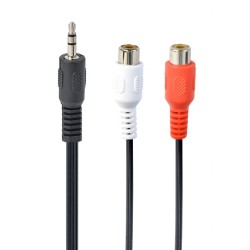 CABLU audio GEMBIRD Splitter (3.5 jack to 2 x stereo socket), 20cm "CCA-406" (timbru verde 0.08 lei)