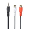 CABLU audio GEMBIRD Splitter (3.5 jack to 2 x stereo socket), 20cm "CCA-406" (timbru verde 0.08 lei)