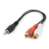 CABLU audio GEMBIRD Splitter (3.5 jack to 2 x stereo socket), 20cm "CCA-406" (timbru verde 0.08 lei)