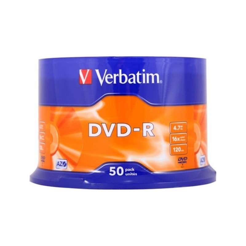 DVD-R VERBATIM  4.7GB, 120min, viteza 16x,  50 buc, Single Layer, spindle, "Matt Silver" "43548"