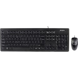 Kit TASTATURA si Mouse A4TECH, "KRS-83+OP-720", cu fir, 104 taste format standard, mouse 1000dpi, 3/1 butoane, negru, "KRS-8372-