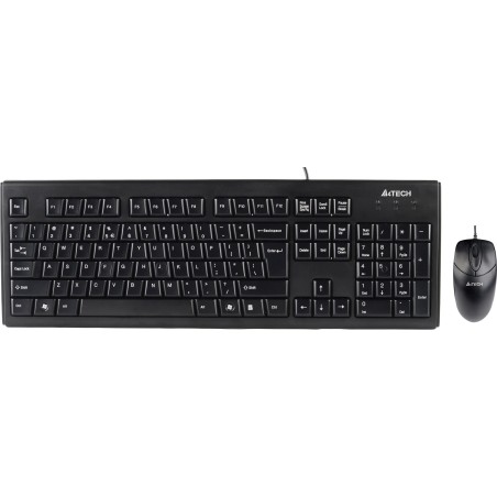 Kit TASTATURA si Mouse A4TECH, "KRS-83+OP-720", cu fir, 104 taste format standard, mouse 1000dpi, 3/1 butoane, negru, "KRS-8372-