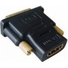 ADAPTOR video GEMBIRD, DVI-D SL (T) la HDMI (M), conectori auriti, black, "A-HDMI-DVI-2" (timbru verde 0.08 lei)