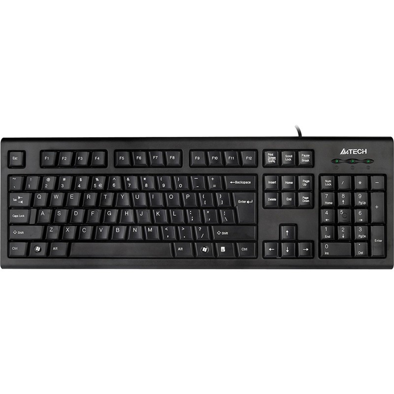 TASTATURA A4TECH, "KRS85", cu fir, 104 taste format standard , USB, negru, "KRS-85-USB" (timbru verde 0.8 lei)