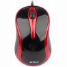 MOUSE A4tech, "N 350", PC sau NB, cu fir, USB, optic, 1000 dpi, butoane/scroll 3/1, , negru / rosu, "N-350-2" (timbru verde 0.18