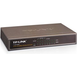 SWITCH PoE TP-LINK  8 porturi 10/100Mbps (4 PoE), IEEE 802.3af, carcasa metalica "TL-SF1008P" (timbru verde 2 lei)