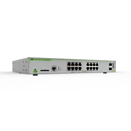 SWITCH ALLIED TELESIS, ATI SW 16P, porturi Gigabit x 16, SFP x 2, managed, rackabil, carcasa metalica, "AT-GS970M/18-50" (timbru