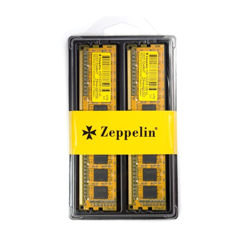 Memorie DDR Zeppelin DDR3 8GB frecventa 1333 Mhz (kit 2x 4GB) dual channel kit (retail) "ZE-DDR3-8G1333-KIT"